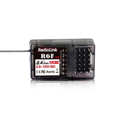 Радиоуправляемый приемник Radiolink R6F, 6-канальный, 2,4 ГГц, с телеметрией напряжения, дальность управления 400 м, для RC-краулеров, дрифт-машин и лодок, совместим с