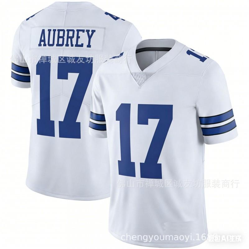 Mens Rugby Jersey Cowboy Style Aubrey 17 Thanksgiving Blue All-Season Sports Top