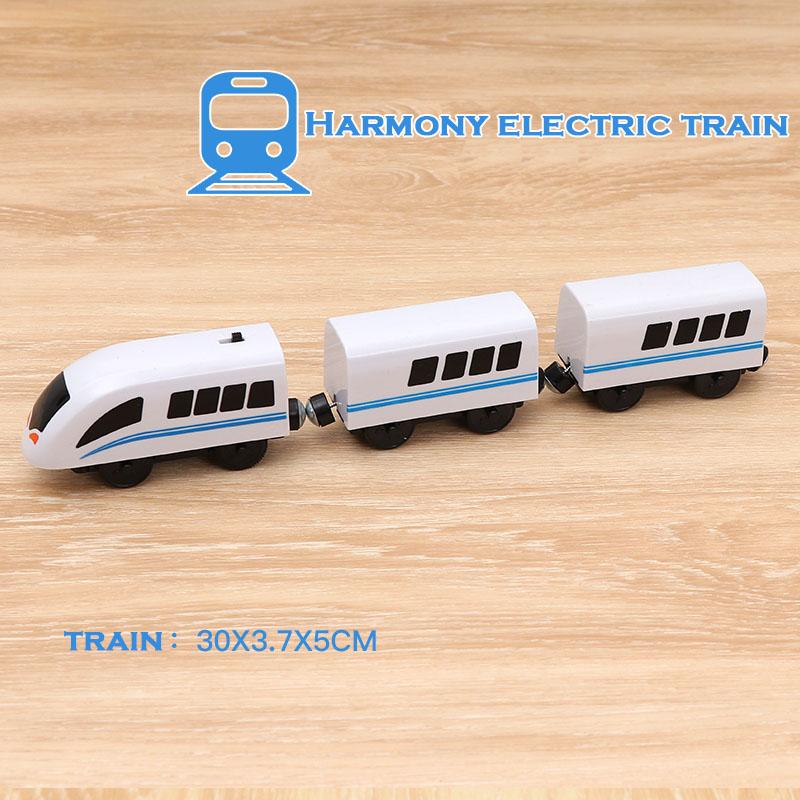 RC Electric Train Set Locomotive Magnetic Train Diecast Slot Toy Fit for Brand Wooden Train Railway Track Toys for Kids Gifts
