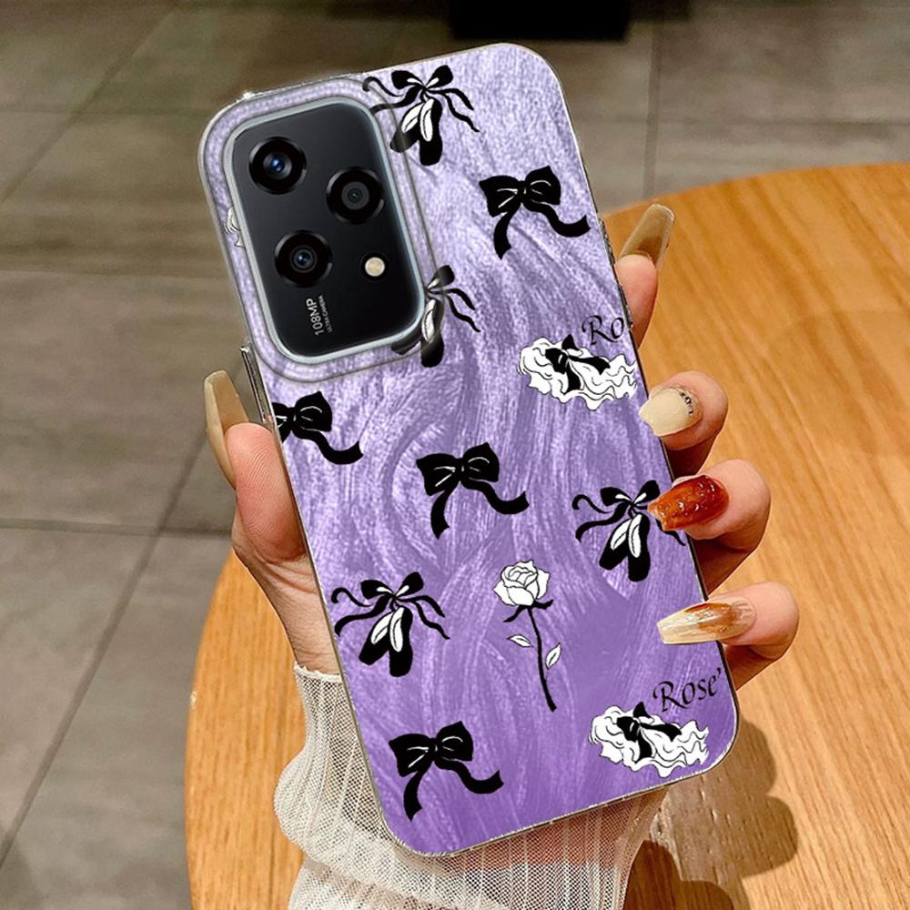 Чехол с цветной бабочкой и градиентом для Huawei Honor 400 200 Magic5 Lite 200 Pro X9a X9c X8a, чехлы для телефонов, мягкий силиконовый бампер, жесткая задняя крышка из ПК