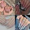 504x Прозрачные типсы для акриловых ногтей Extra Long Full Cover Tips Балеринки Накладные ногти Мягкие гелевые типсы Принадлежности для ногтей