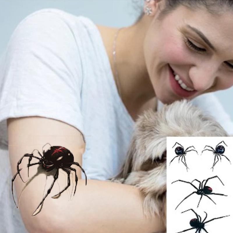 Водонепроницаемые временные татуировки Harajuku для женщин и женщин, индивидуальный 3d дизайн татуировки-наклейки с пауком и насекомым