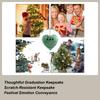 Новый Орнамент Дружбы из Морского Стекла в Форме Сердца Рождественский Вдохновляющий Снежинка Дружбы Рождественский Подарок