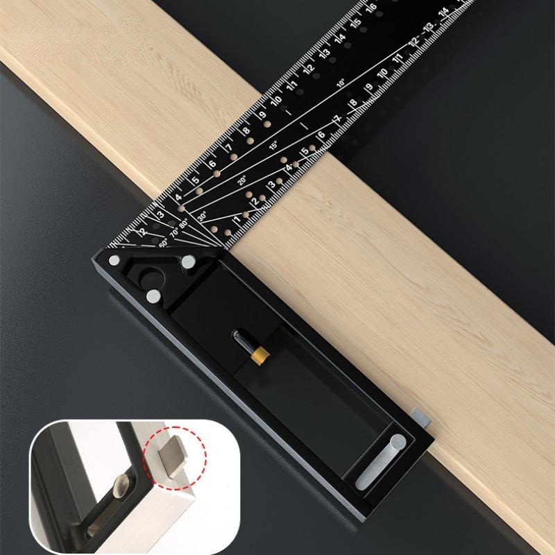 Multifunctional Right Angle Ruler 90 °/45 ° High Precision Positioning Marking Thickened Angle Ruler Woodworking Special Tools