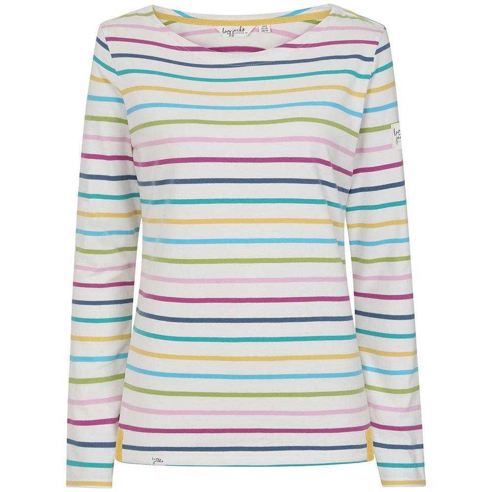 Lazy Jacks Womens/Ladies Breton Colour Block Stripe Long-Sleeved T-Shirt