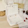 With Ring Shaped Handle Woven Picnic Box Handwoven Rattan Storage Box  Wedding Party