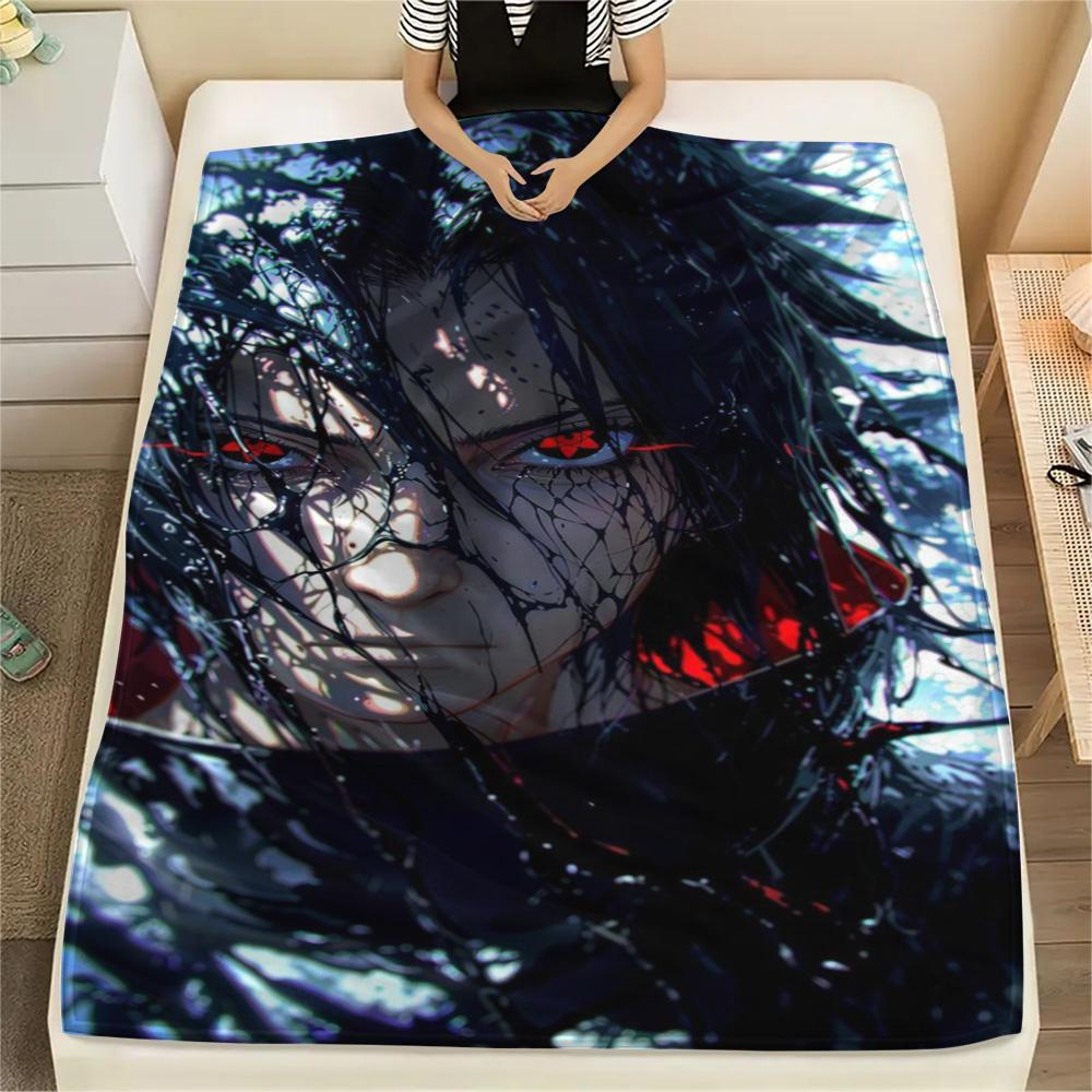 Itachi Uchiha Classic Printed Flannel Blanket, Warm Multipurpose Cover for Bedrooms, Chairs, Sofas and Journeys.-TING