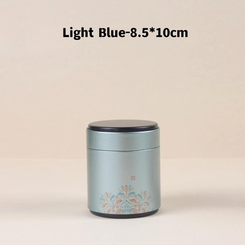 Большая вместимость Чайная жестяная банка Коробка Жесть Герметичная банка Упаковочная коробка Металлический круглый контейнер для хранения сухофруктов, конфет Подарочный кейс