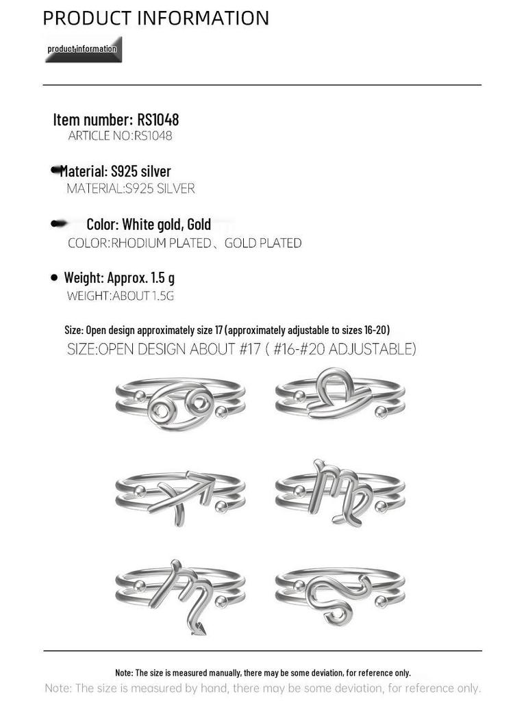 Кольцо Зодиака из серебра 925 пробы Banyan Tree, двухслойное: Элегантный, Унисекс, Модный Аксессуар на Указательный Палец