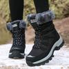New Cross-border Plus Size Snow Boots for Women, High Top, Thick, Waterproof and Anti Slip Outdoor Cotton Shoes, Winter Warm And