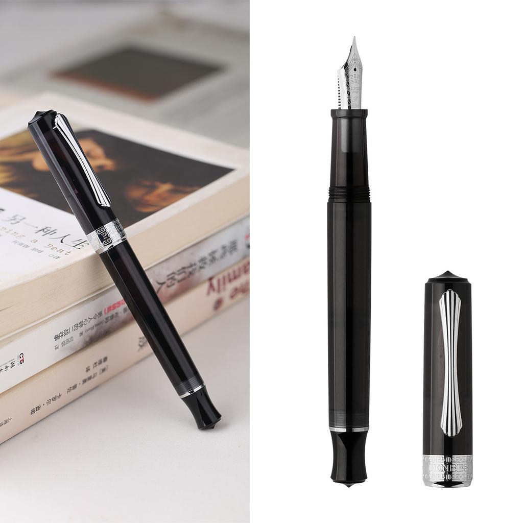 PENBBS 470 Вакуумная Заливка Перьевая Ручка Лезвие/Круглое Перо Ручка Большой Емкости Прозрачный Акрил Деловой Письменный Подарочная Ручка