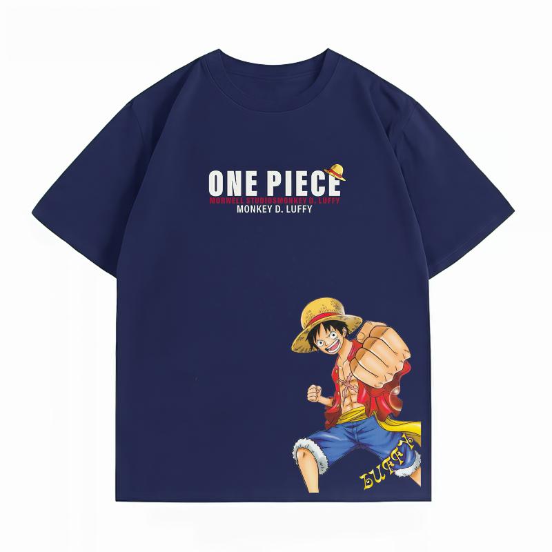 Unisexs Clothing New 100 Cotton Summer TShirt One Piece Unisexs TShirt Luffy Print Casual Unisexs TShirt