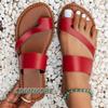 Сандалии женские на плоской подошве повседневные тапочки летняя обувь 2024 новые модные шлепанцы пляжные бохо туфли женские большие размеры 36-43