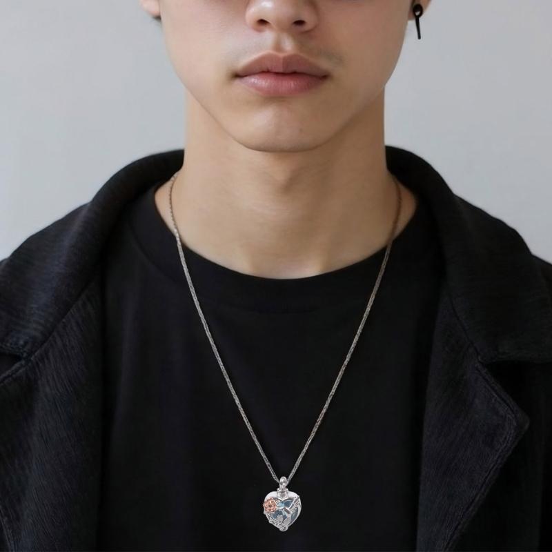 Мемориальное ожерелье, контейнер для праха, медальон, кремационное украшение на шею для праха/волос, элегантное ожерелье-медальон для женщин и мужчин