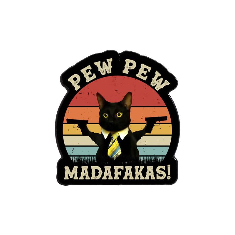 Эмалевая булавка Pew Pew Madafakas с изображением мультяшного кота, утки, лошади, брошь, аксессуары, значок на лацкан рюкзака, украшения в виде животных, подарки для друзей