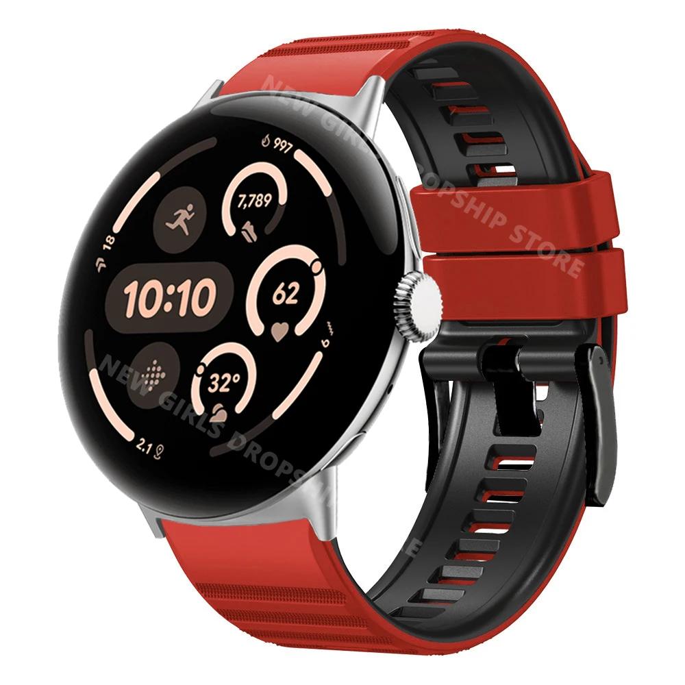 Мягкий силиконовый спортивный ремешок для Google Pixel Watch 3 45 мм Мужской браслет на запястье Заменяемые аксессуары для ремешка Pixel Watch 3 45 мм