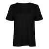 Neo W Cs Plt Black Tee Casual Series Simple Pullover Round Neck Short Sleeve T-Shirt Women Tops DM4306