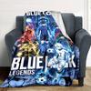 Bluelock Print Flannel Blanket High Quality Warm Comfortable Cover for All Seasons Perfect for Gifts Home Decor