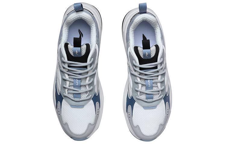 Li Ning Abrasion Resistant Low top Running Shoes Men's White Blue AGCR205-3