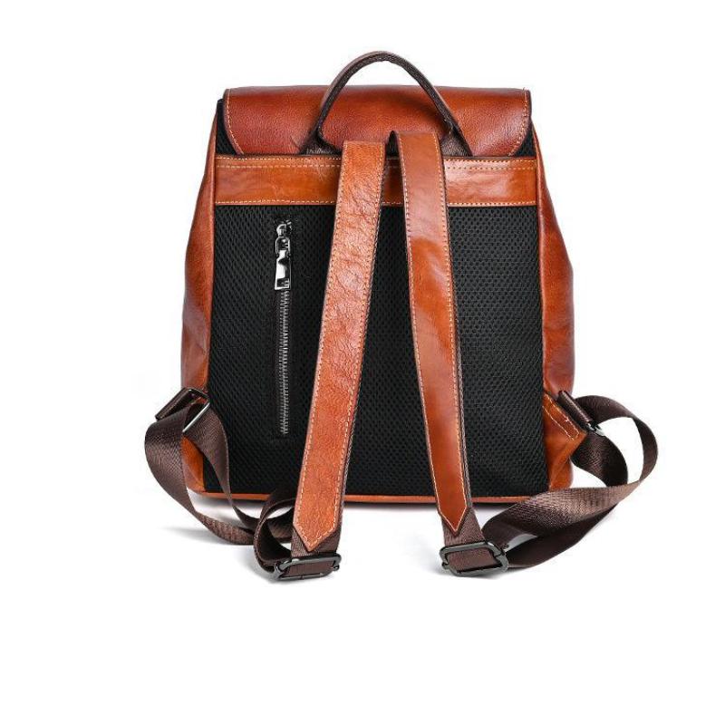 Johnature Винтажный рюкзак большой емкости из натуральной кожи, женская сумка для отдыха, однотонные дорожные рюкзаки из натуральной воловьей кожи