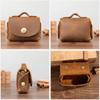 Head Layer Cowhide Coin Bag Mini Earphone Bag Genuine Leather Small Money Bag Small Storage Bag Coin Purse