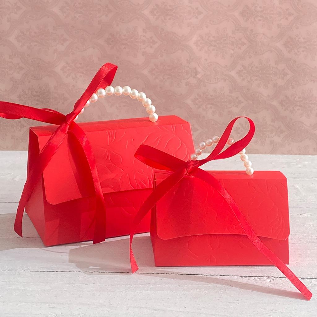 0Pcs Wedding Pearl Handle Candy Boxes, Creative Handheld Gift Packaging Box, Favor Box for Wedding Party Small Gifts