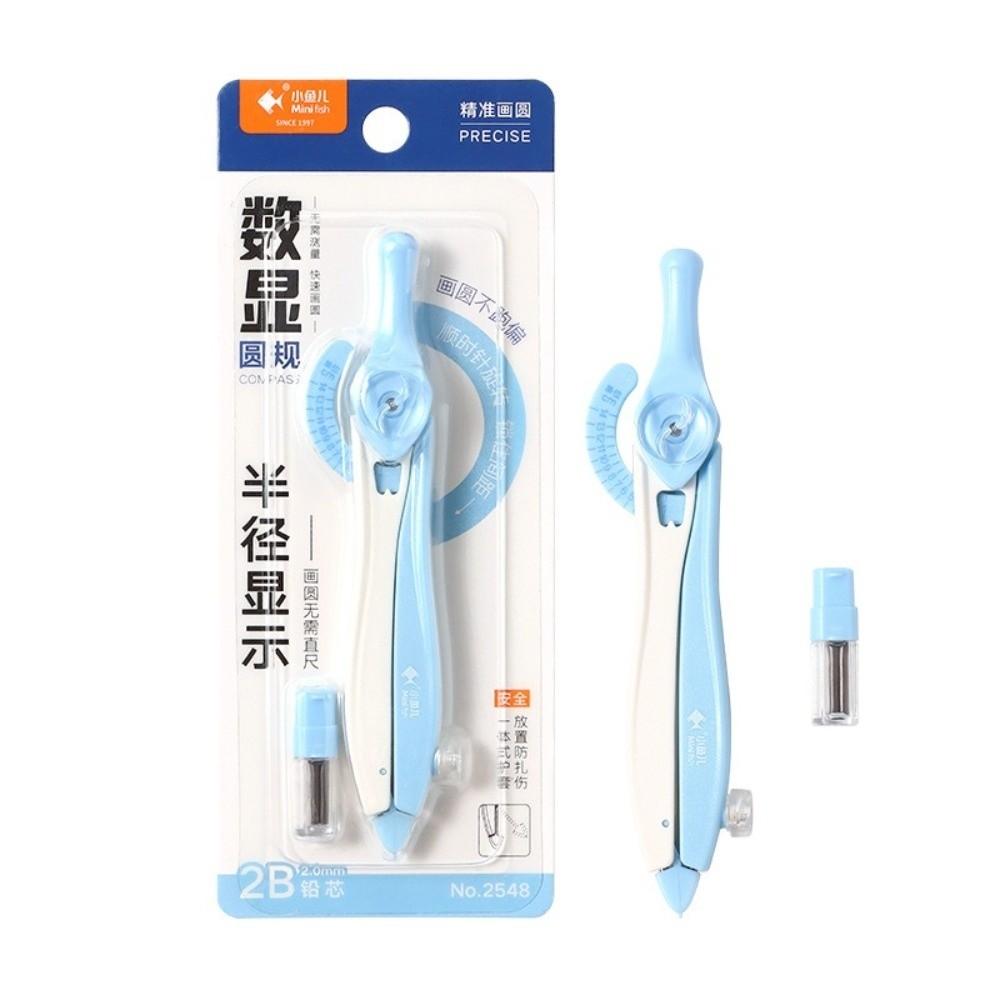 Adjustable Locking Student Compass 2B Lead Drawing Compass Math Circle Drawing Tool Students