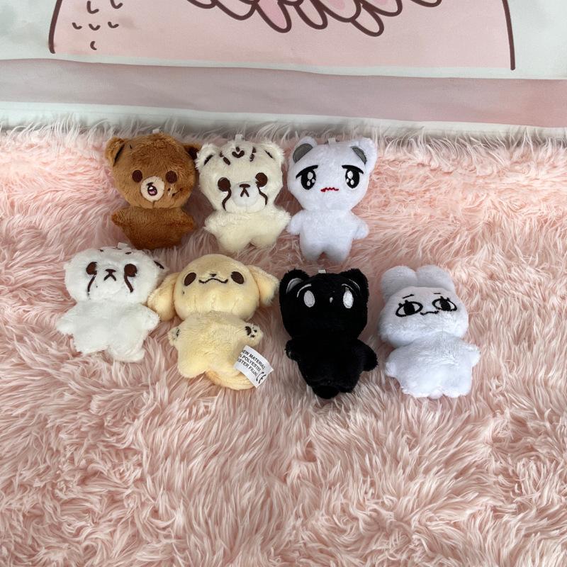 Doyoung Taeyong Mark Cheetah Lee Seo Jinnie Rabbit Plush Keychain Pendant 10cm Customizable with Net Bag