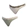 Упаковка-2 кокетливых хлопковых стринга 1031585 для женщин