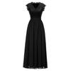 Womens Lace Chiffon Ball Gown Party Maxi Dress