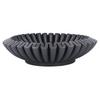 Black Bowl Resin Decorative Modern Grooved Fruit Bowl Centerpiece for Kitchen Counter Home Decor Gift
