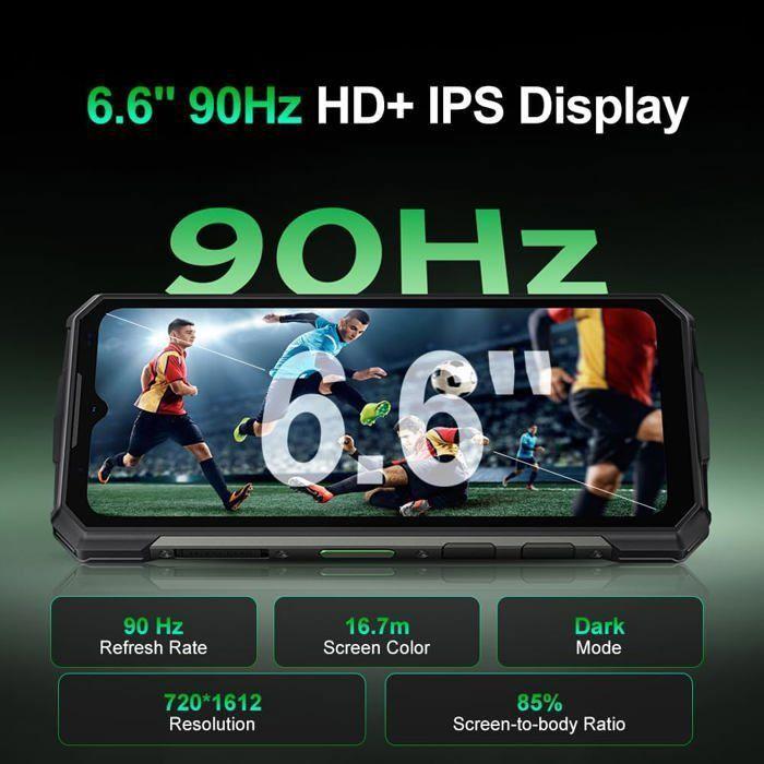 Telephone Portable Incassable DOOGEE Fire 5 Pro 20Go+128Go 6,6“ 13000mAh Smartphone Robuste Android 15 Dural SIM 4G/NFC/13MP Orange