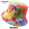 Reversible Tie-Dye Bucket Hat with 3D Graffiti Print for Women - Autumn Style Sun Hat