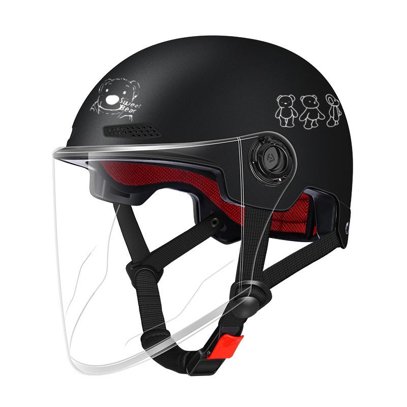 Велосипедный шлем Электромобиль Женский Осенне-зимний Теплый Мотоциклетный Мужской Защитный шлем Летний Четыре сезона Половина шлема