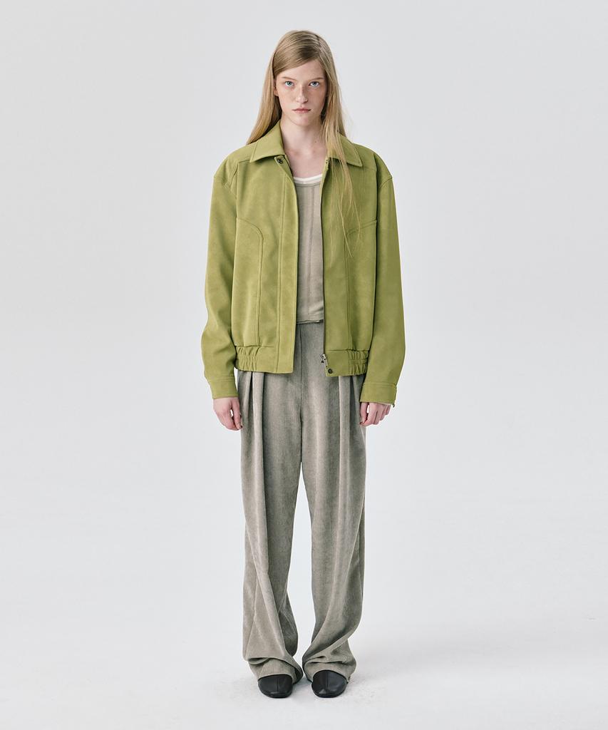 Wnderkammer Soft Suede Seam Jumper_Olive