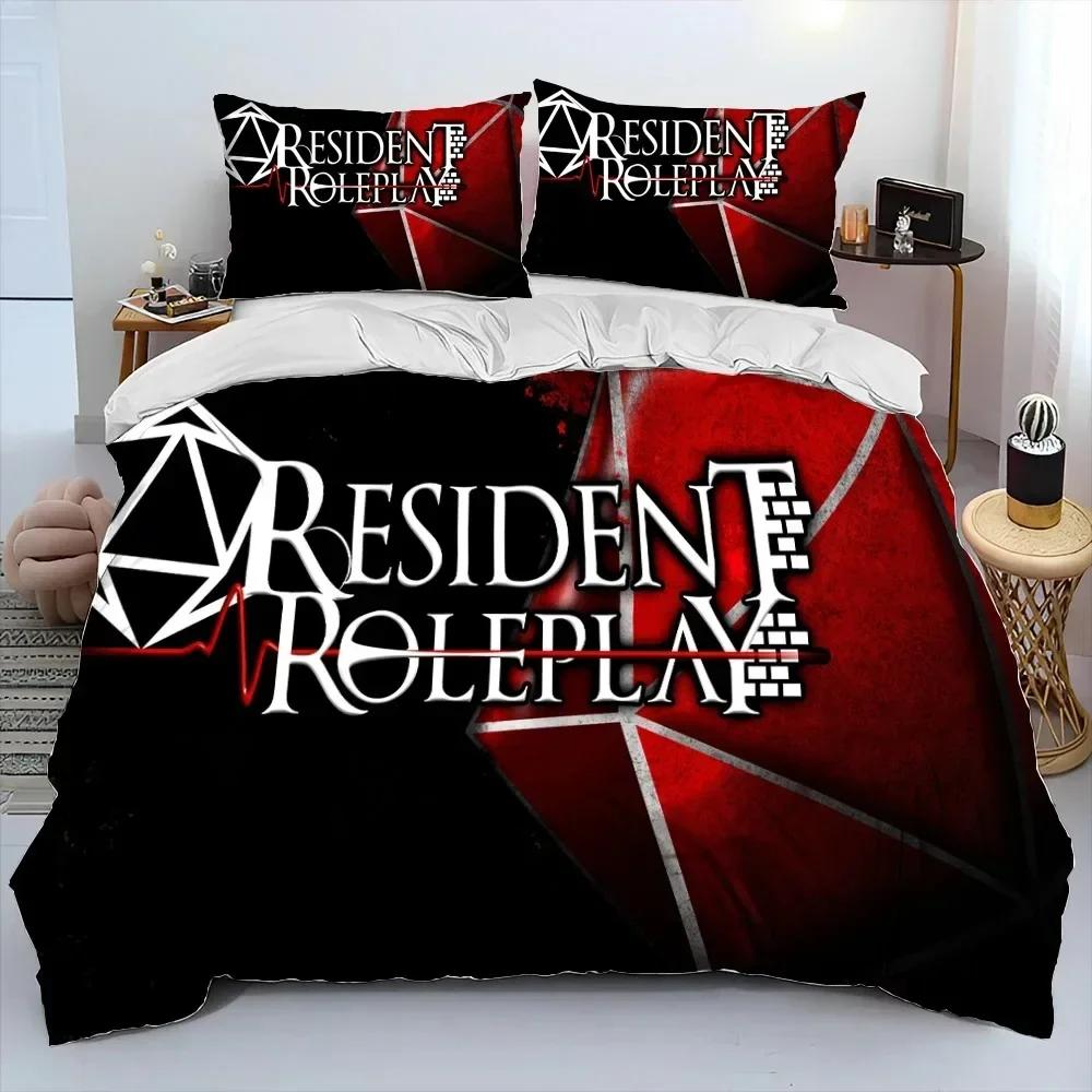 R-Resident Evil Games Gamer Bedding Set Duvet Cover Sheet Printed Bed Set Pillowcase Bed Full Queen King Size Comforter Bedroom