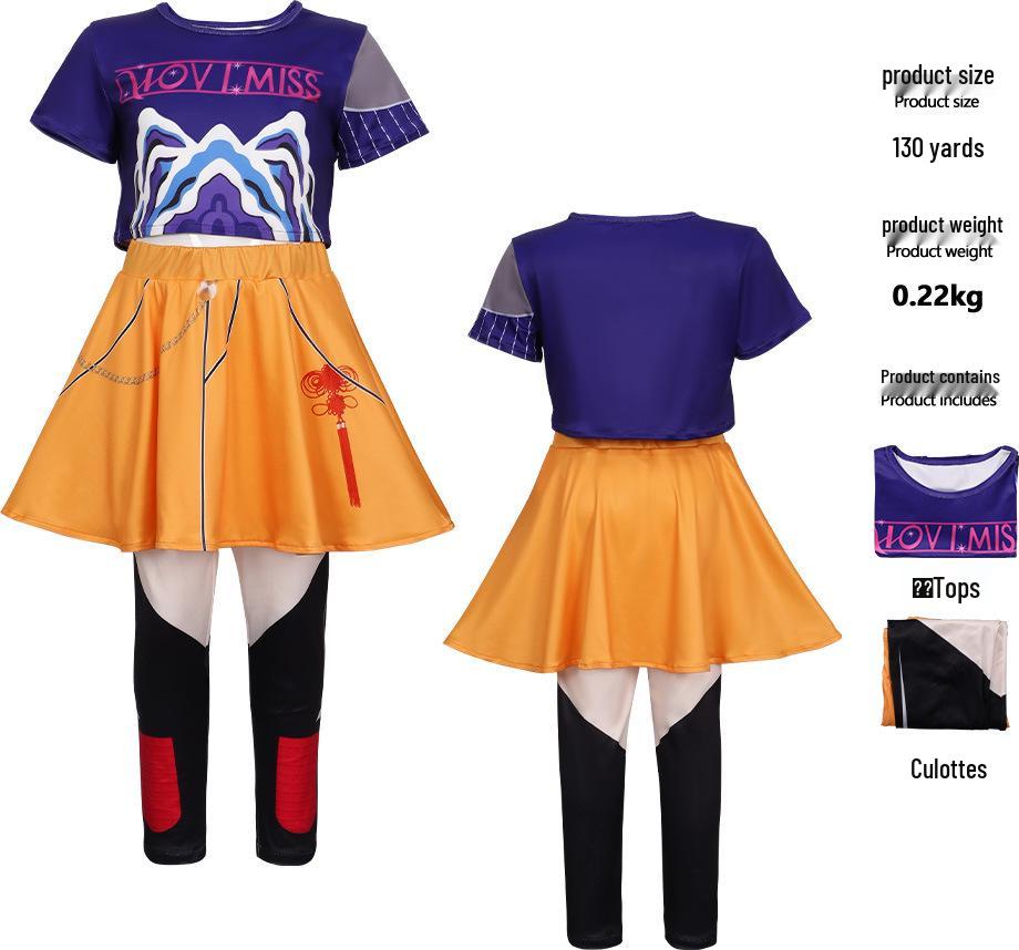 K-POP Demon Hunter Girl Group Cosplay Costume for Kids - Superstar Rumizzoi Collection