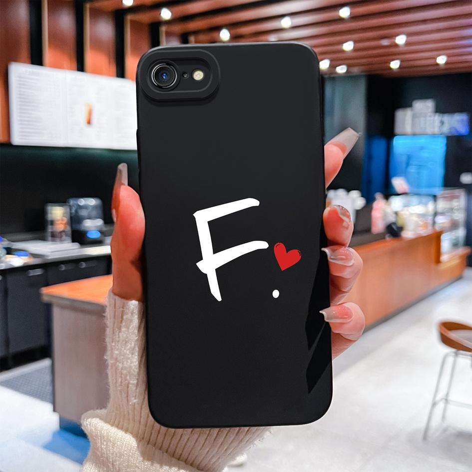 Чехол для телефона Lucky Letter для Apple iPhone 7 8 6 Plus 11 12 Pro Max Mini X XS XR SE жидкий силиконовый противоскользящий прочный ударопрочный корпус для Apple Shell