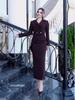 2025 Autumn Chic Suit Jacket & High-Waist Slim Midi Skirt Set