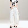 Осенний уличный стиль хип-хоп джинсы с широкими штанинами женские свободные повседневные модные джинсы с вставками женские брюки