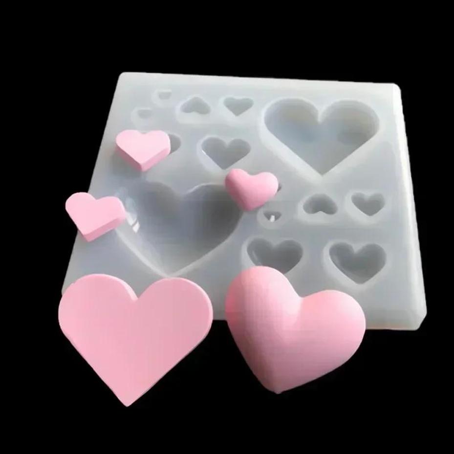Love Heart Creative Shape Silicone Mold Epoxy Resin DIY Tools Kitchen Cake Baking Decoration Chocolate Handmade Accessories