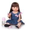 55 см кукла Bebe Reborn для маленьких девочек, розовая принцесса, очень мягкая силиконовая красивая кукла для всего тела, настоящая сенсорная игрушка, подарки