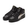 Puma Smash V2 Mid Black White Unisex Sneakers Gold 366924-11