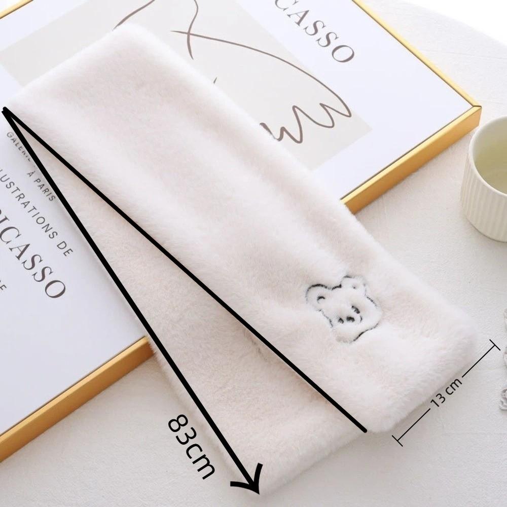 Cartoon Bear Winter Scarf Soft Neck Collar New Plush Scarf Women