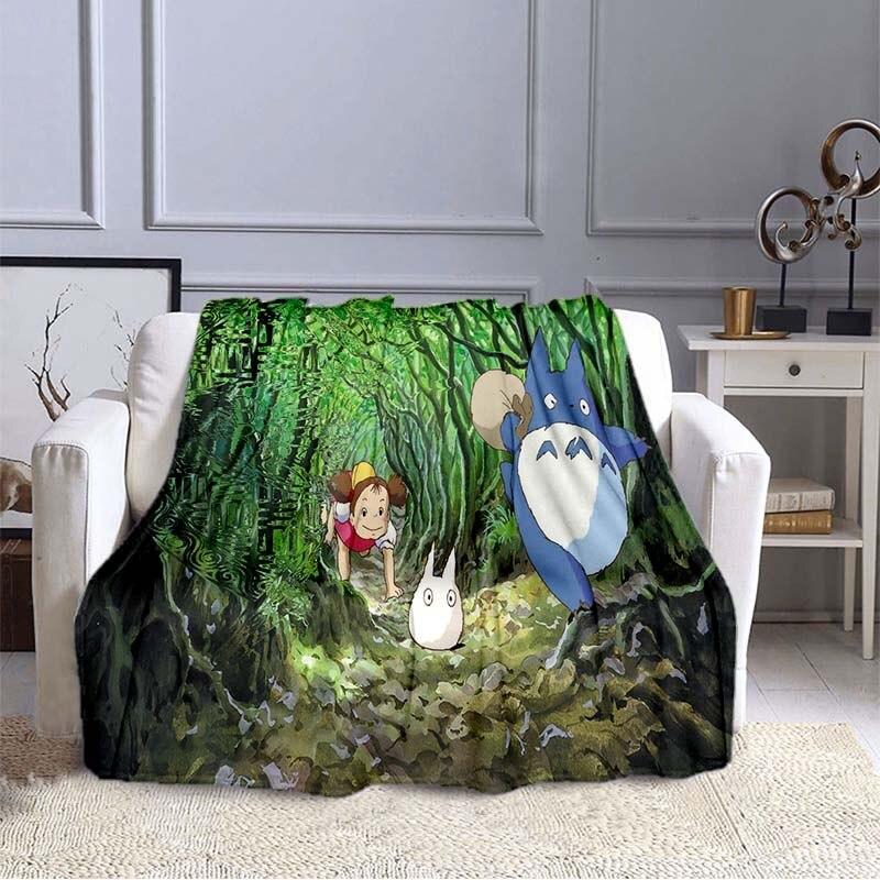 Японский Amime Тоторо Мой сосед Тоторо мультфильм 3D мягкое одеяло легкое фланелевое одеяло