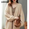 French Retro Medium-length Autumn Thick Line Knitted Loose Commuter Style Sweater Women's Plus Size Knitted Cardigan
