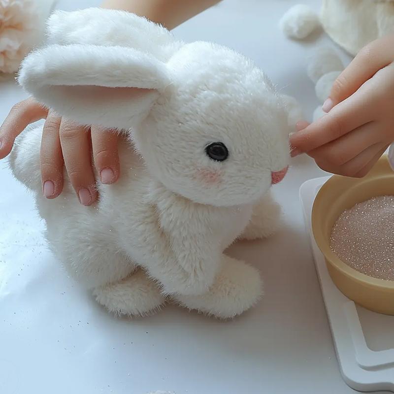 Реалистичная игрушка-кролик Электронная игрушка-кролик Имитация куклы кролика Прыгающие дергающиеся и трясущиеся уши Игрушки Пасха Детские подарки