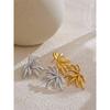 Yhpup 14g Light Flower Statement Big Temperament Stud Earrings 2025 Gift Women Anti Allergic Stainless Steel Jewelry PVD Plated