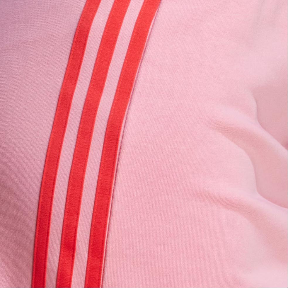adidas Мини-юбка Originals Island Club с логотипом и вертикальными полосками, спортивная повседневная юбка с высокой талией, женские юбки розового цвета IT8167