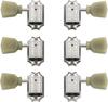 Набор колков Gibson Deluxe Green Key PMMH-010 Винтажные Никелированные Кнопки из Перламутра для Гитары